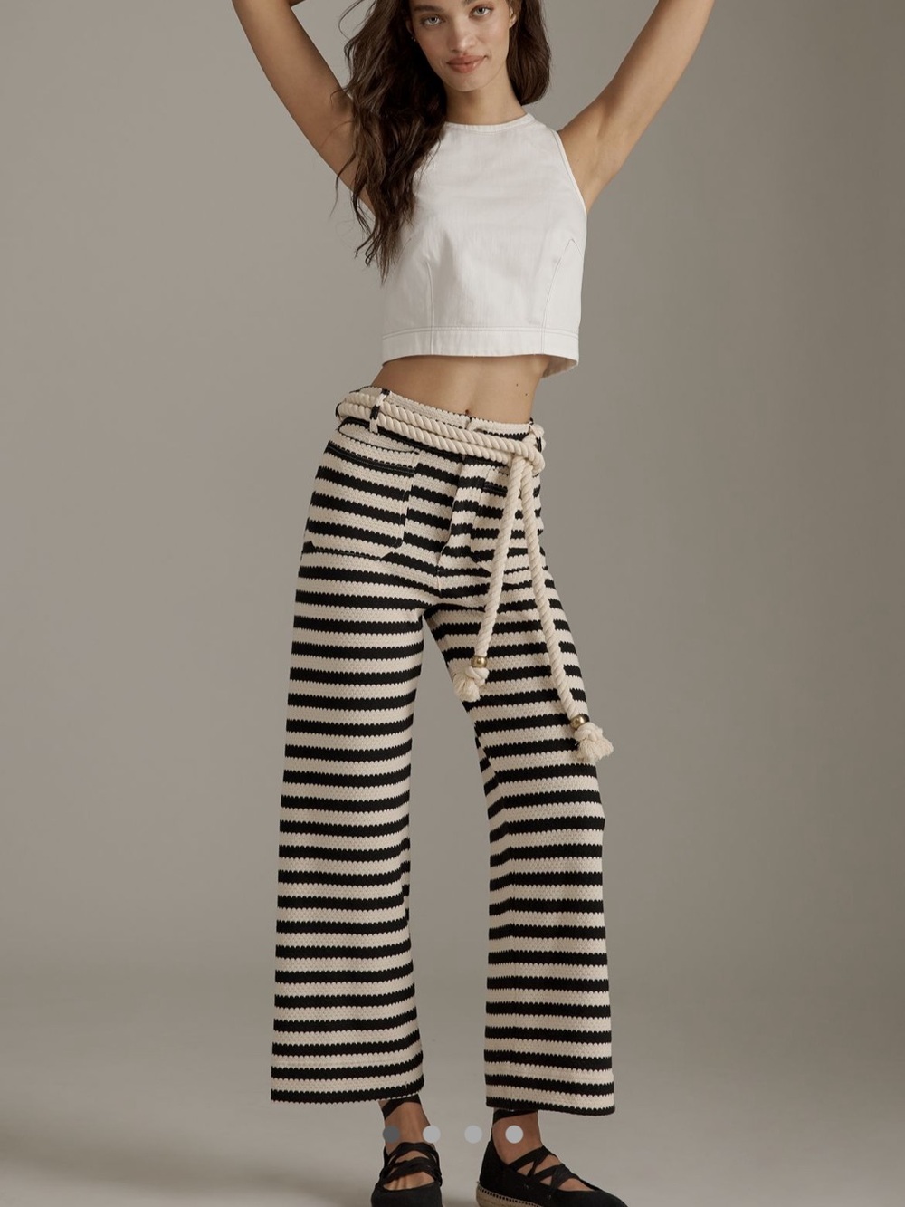 NWT Anthropologie Maeve Colette Stripe Knit Pants 28P